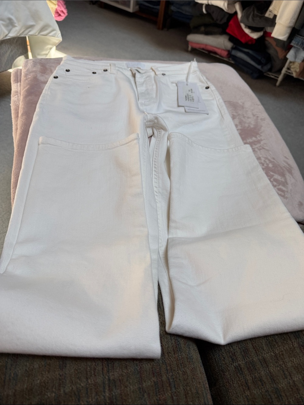 Boyish Women’s Jeans Sz 26 NWT Women's White Utility Jeans - Classic Straight